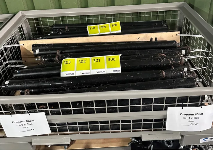 Droparm 80cm, 2 Ösen, 10er Set